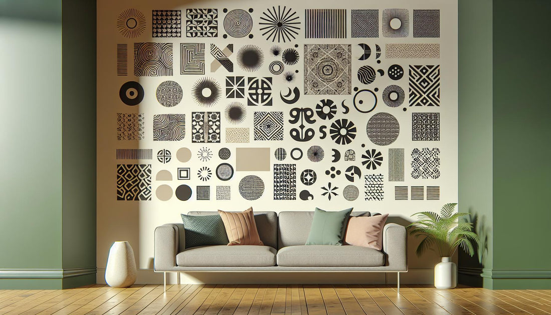 Reusing a wall decal in a living room behind a sofa.